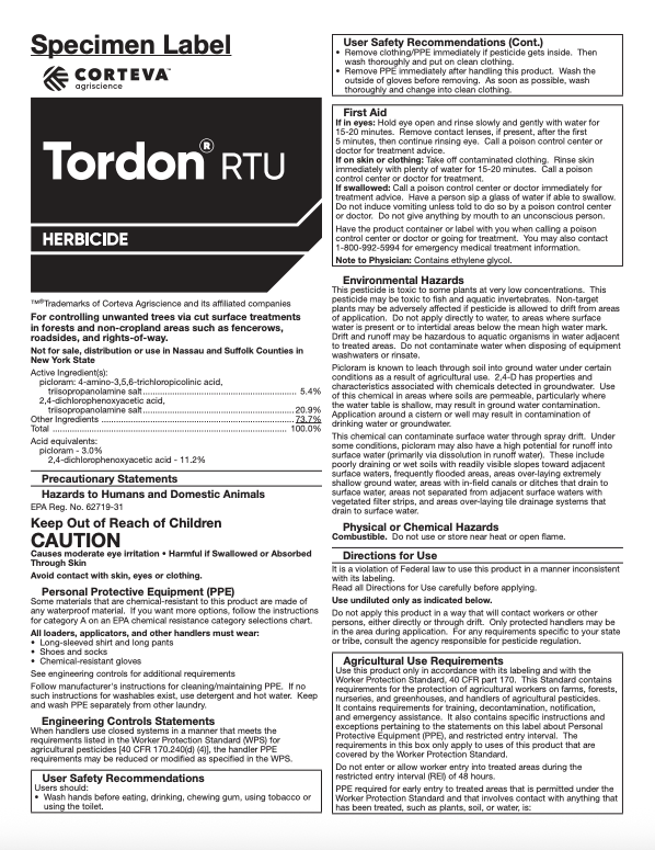 tordon rtu specialty herbicide Tordon RTU Specialty Herbicide