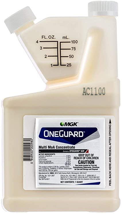 OneGuard Multi-MOA Concentrate in quart size for comprehensive pest control in outdoor areas.