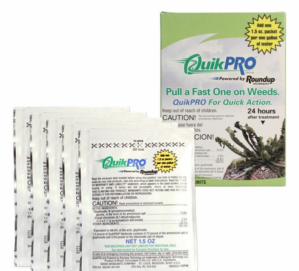 cut out herbicide RoundUp QuikPro Herbicide 1.5 oz. Packs