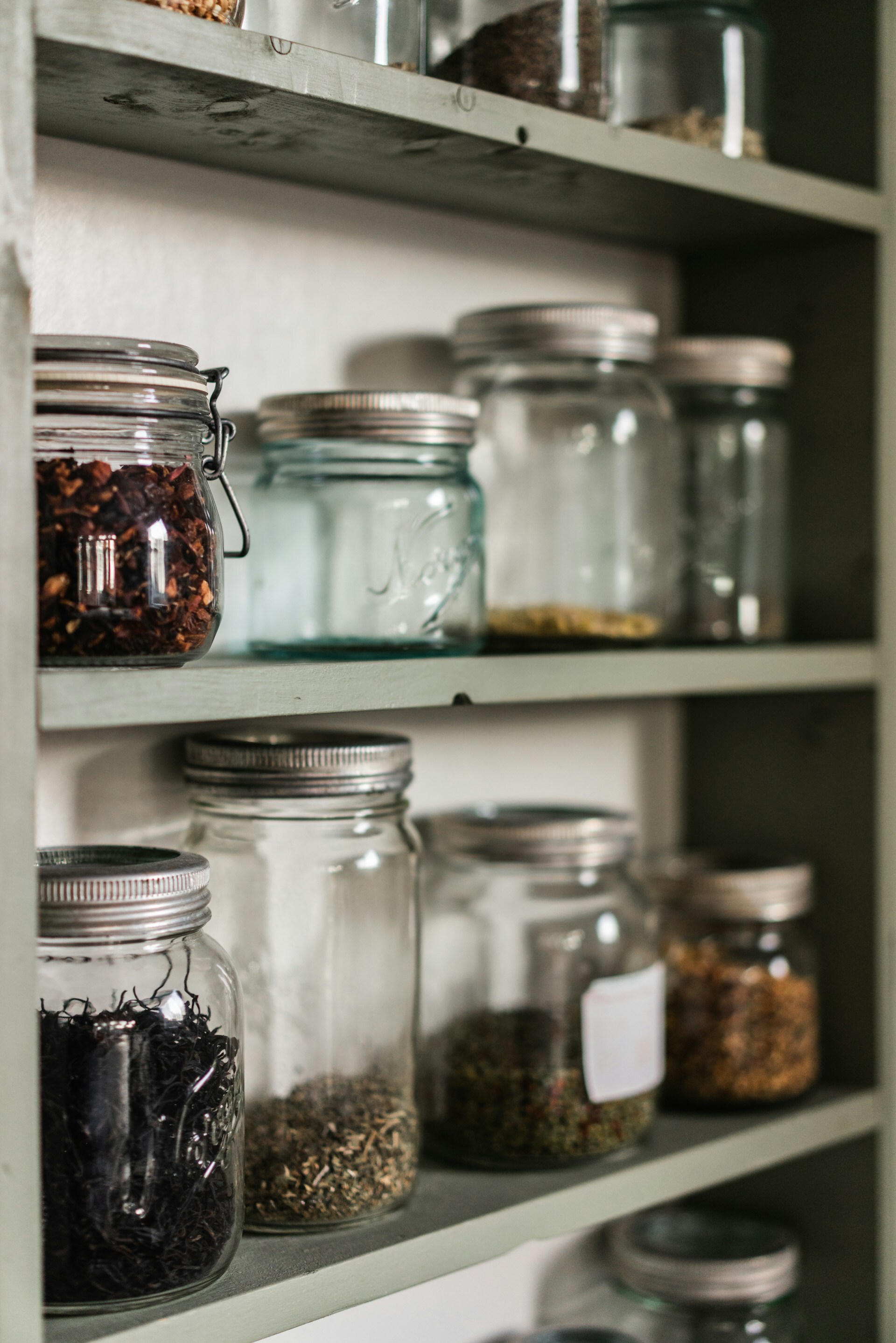 food in airtight jars