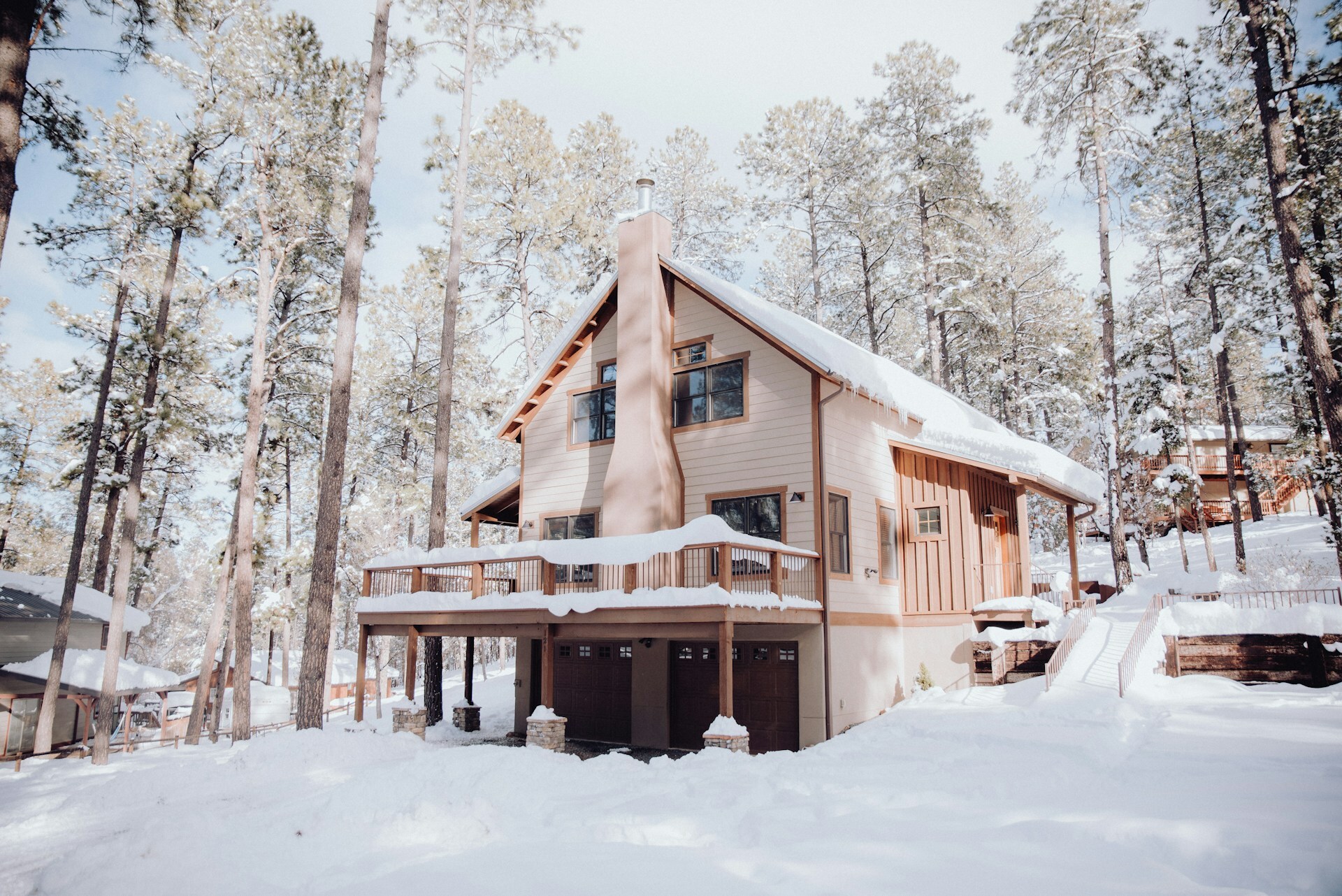 house in the snow